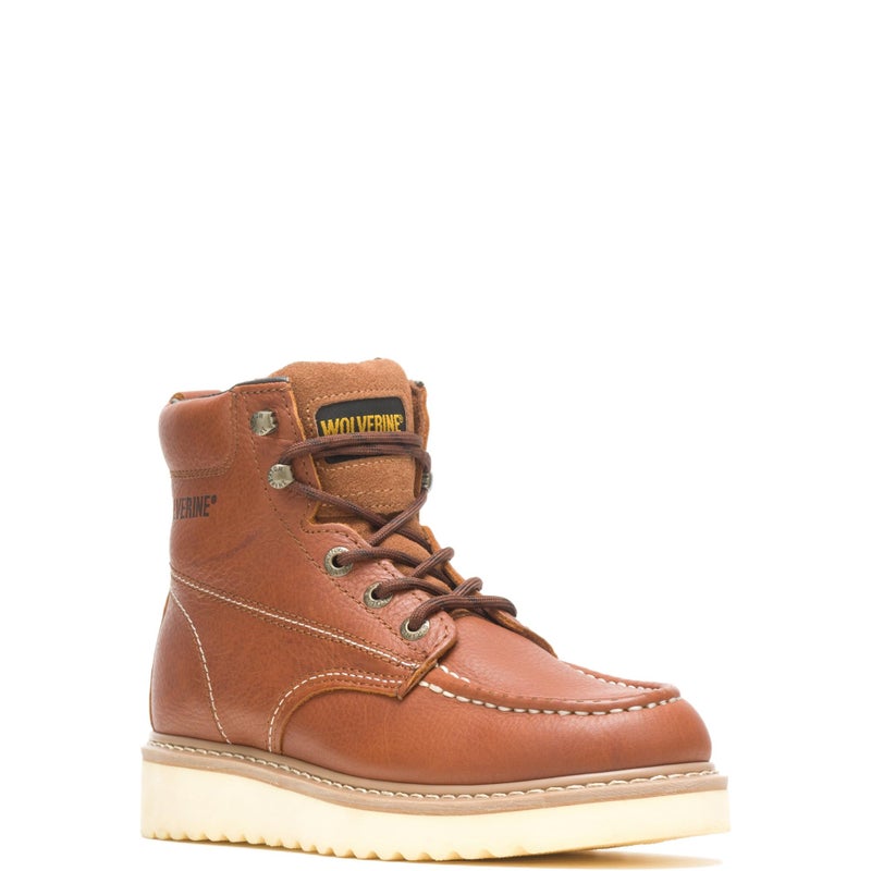 Wolverine mens Moc Toe 6" industrial and construction boots, Brown, 8 X-Wide US - Image 2